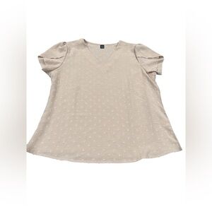 ✨ 5/$30 ✨‎ Light Pink V-Neck Short Sleeve Blouse